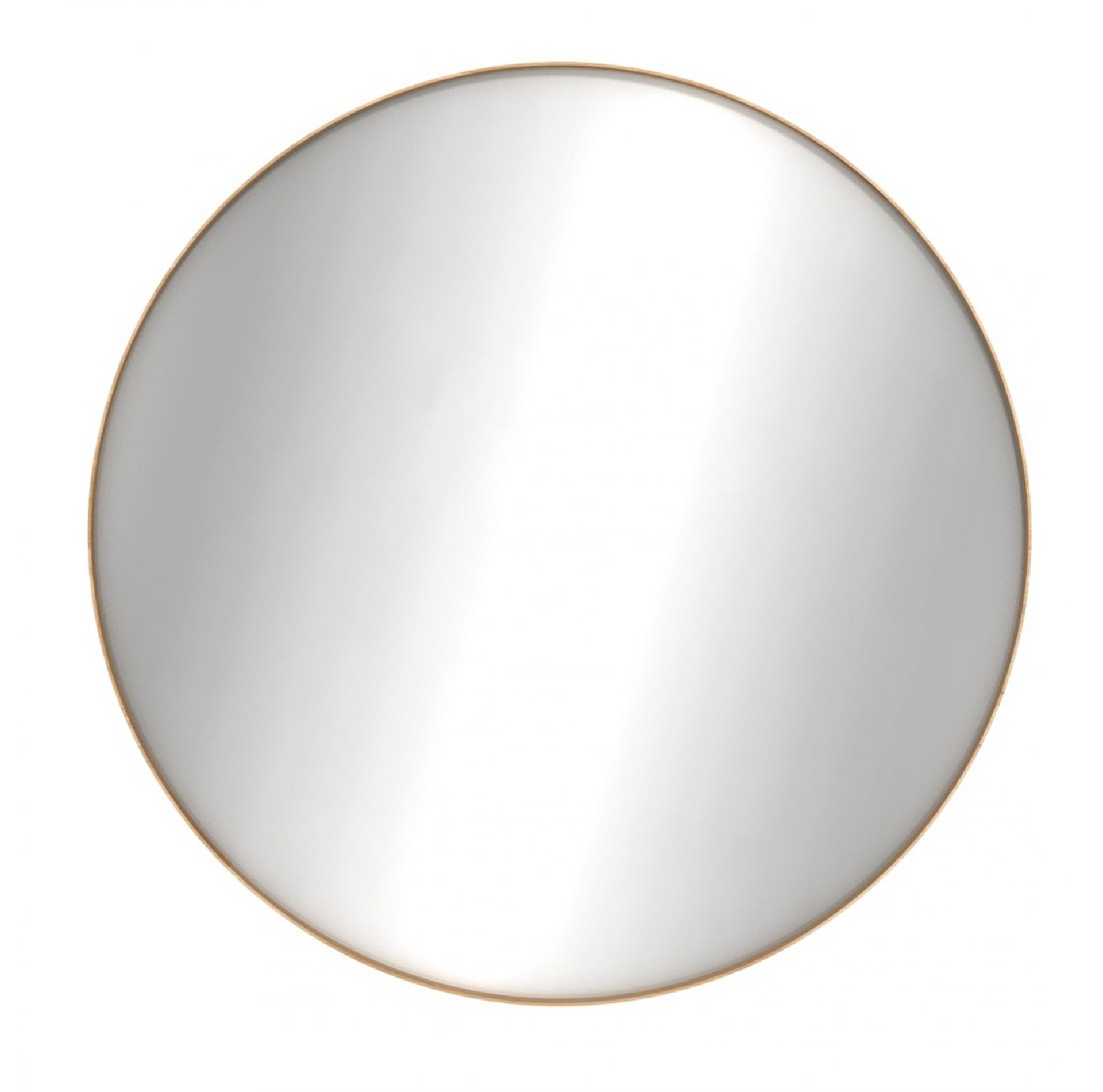 Runder Spiegel mit Eichenholzrahmen von Ethnicraft Layers. Wandspiegel für Wohnzimmer und Flur.